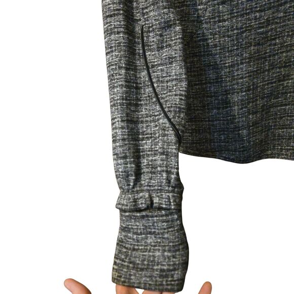 Lululemon Extra Mile Knit Thermal Top 12 Jacquard Black Textured Base Layer - Picture 5 of 9